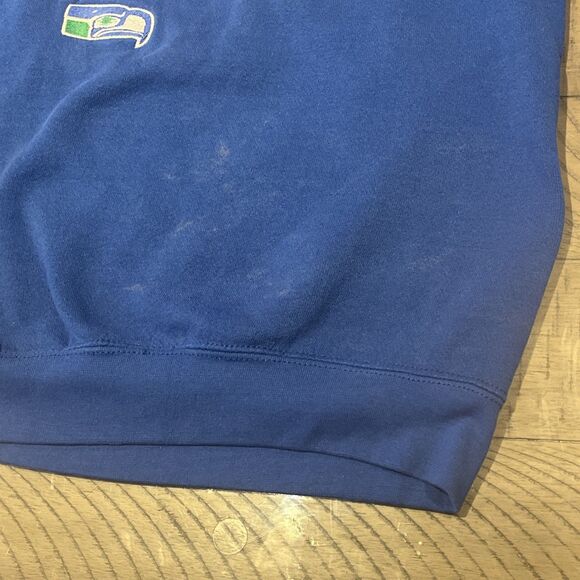 Vintage NFL Seattle Seahawks Sweatshirt blue embroidered Lee - Picture 4 of 9